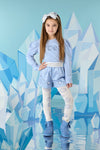 AW24 ADee PARIS Iced Blue Diamond Print Short Set