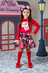 AW24 ADee ROXY Red Envelope Print Skirt Set