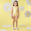 SS25 ADee OCEANA Yellow & White Daisy Print Frill Swimsuit