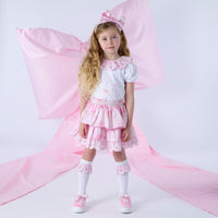 PREORDER SS26 ADee RIRI White & Pink Bow Skirt Set