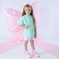 PREORDER SS26 ADee REBECCA Green White & Pink Bow Cycling Shorts Set