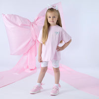 PREORDER SS26 ADee REBECCA Pink White & Green Bow Cycling Shorts Set