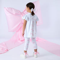 PREORDER SS26 ADee RITA White & Pink Bows Handbag Leggings Set