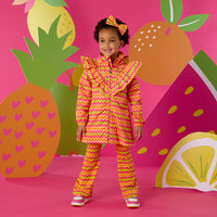 PREORDER SS26 ADee TANYA Multicoloured Zig Zag Print Raincoat