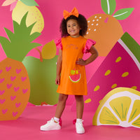 PREORDER SS26 ADee TEGAN Orange & Pink Fruit Handbag Dress