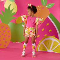 PREORDER SS26 ADee TABITHA Pink Multicoloured Fruit Print Shorts Set