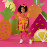 PREORDER SS26 ADee TATE Multicoloured Zig Zag Frill Dress