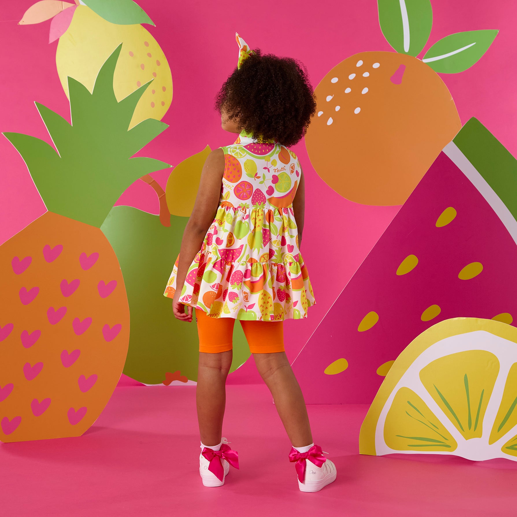 PREORDER SS26 ADee TESSY Multicoloured Fruit Print Cycling Shorts Set