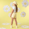 SS25 ADee DIXIE White & Yellow Checked Bow Logo Shorts Set