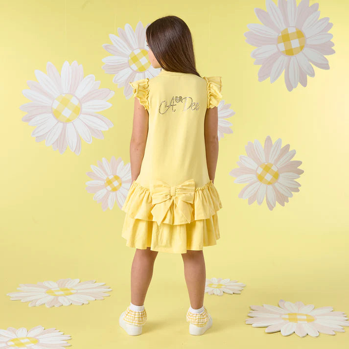 SS25 ADee CAIRO Yellow Logo Frill Tennis Dress