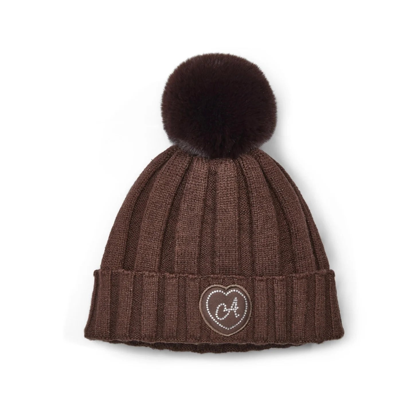AW25 ADee MALLORY Chocolate Brown Pom Pom Hat