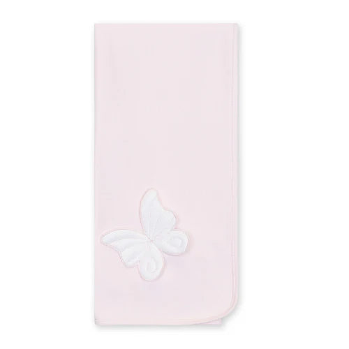 Baby Gi Pale Pink Cotton Butterfly Blanket