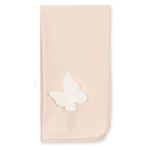 Baby Gi Peach Pink Cotton Butterfly Blanket