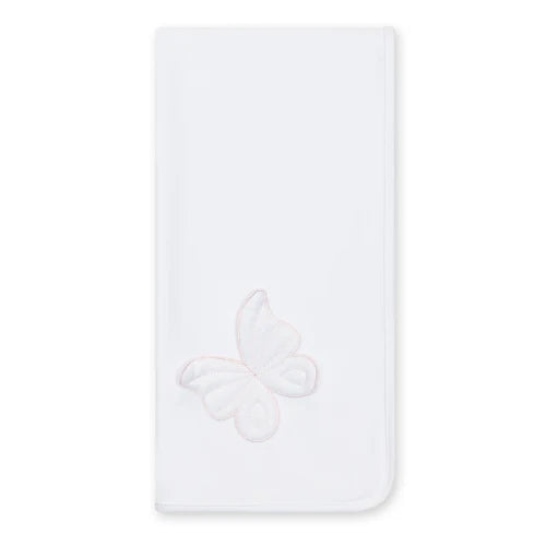 Baby Gi White Cotton Butterfly Blanket