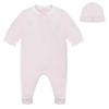 AW25 Emile Et Rose KALLIE Pink & White Bunnies Bow Babygrow With Hat