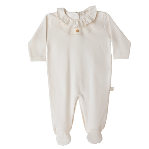 Baby Gi Beige Cotton Bambi Babygrow