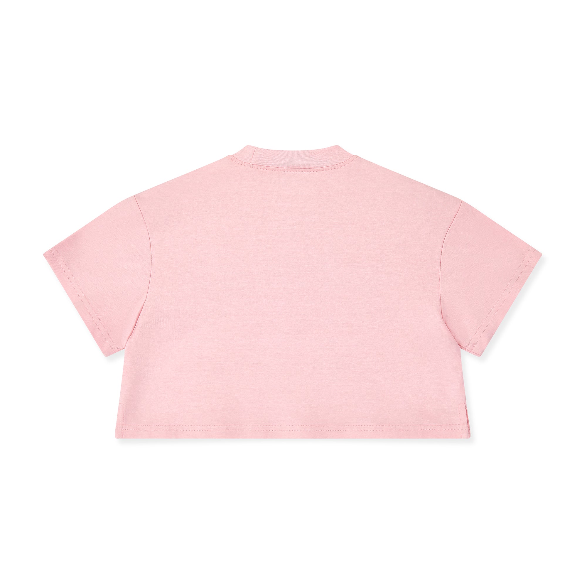 SS25 Bonini SHINE Pink Multicoloured Swirl Logo Crop T-Shirt