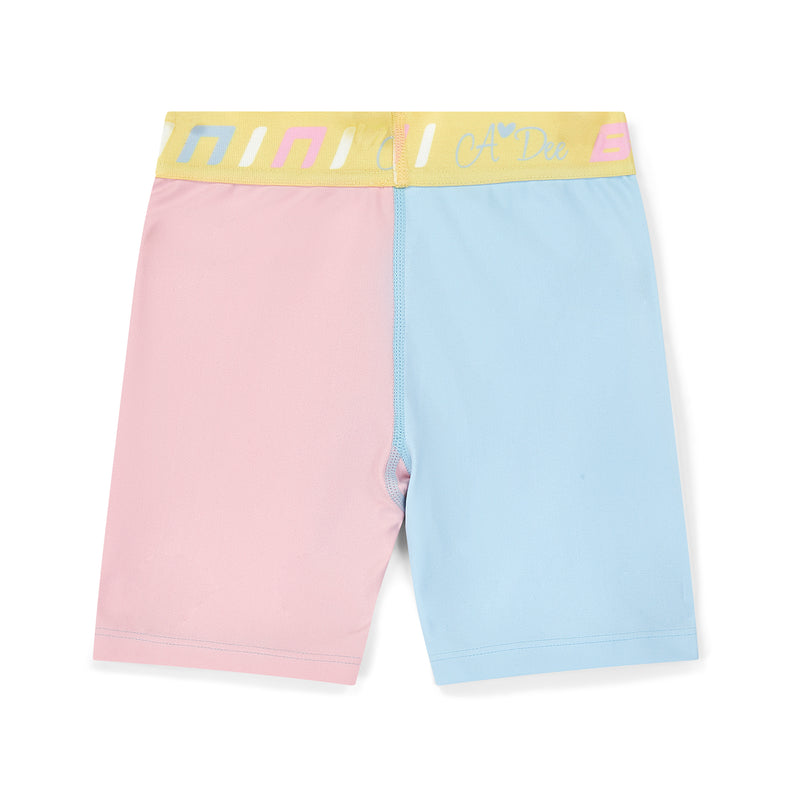 SS25 Bonini SPIN Multicoloured Colour Block Logo Cycling Shorts