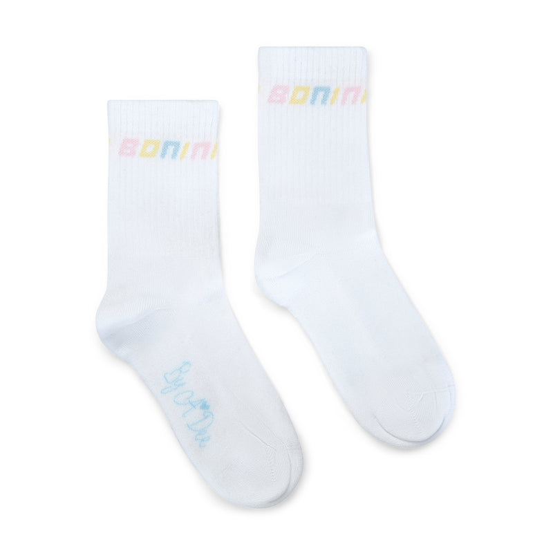 SS25 Bonini TWIRL White Sport Socks