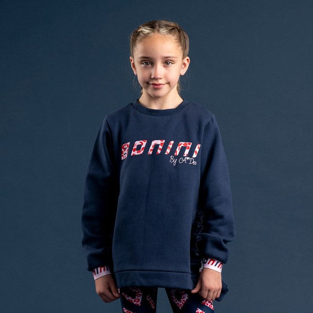 Bonini STRIVE Navy Blue Tape Frill Sweatshirt