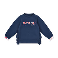 Bonini STRIVE Navy Blue Tape Frill Sweatshirt