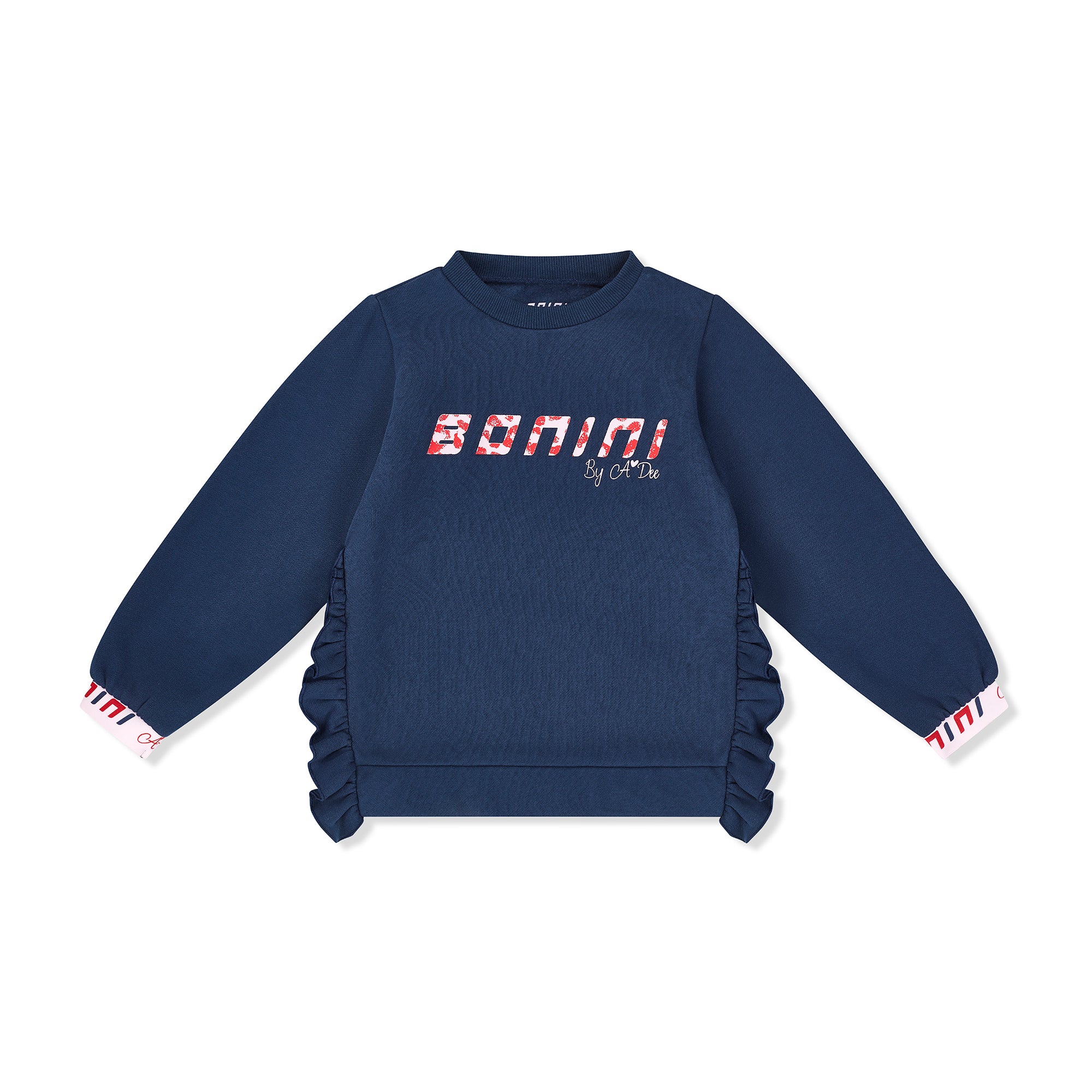 Bonini STRIVE Navy Blue Tape Frill Sweatshirt