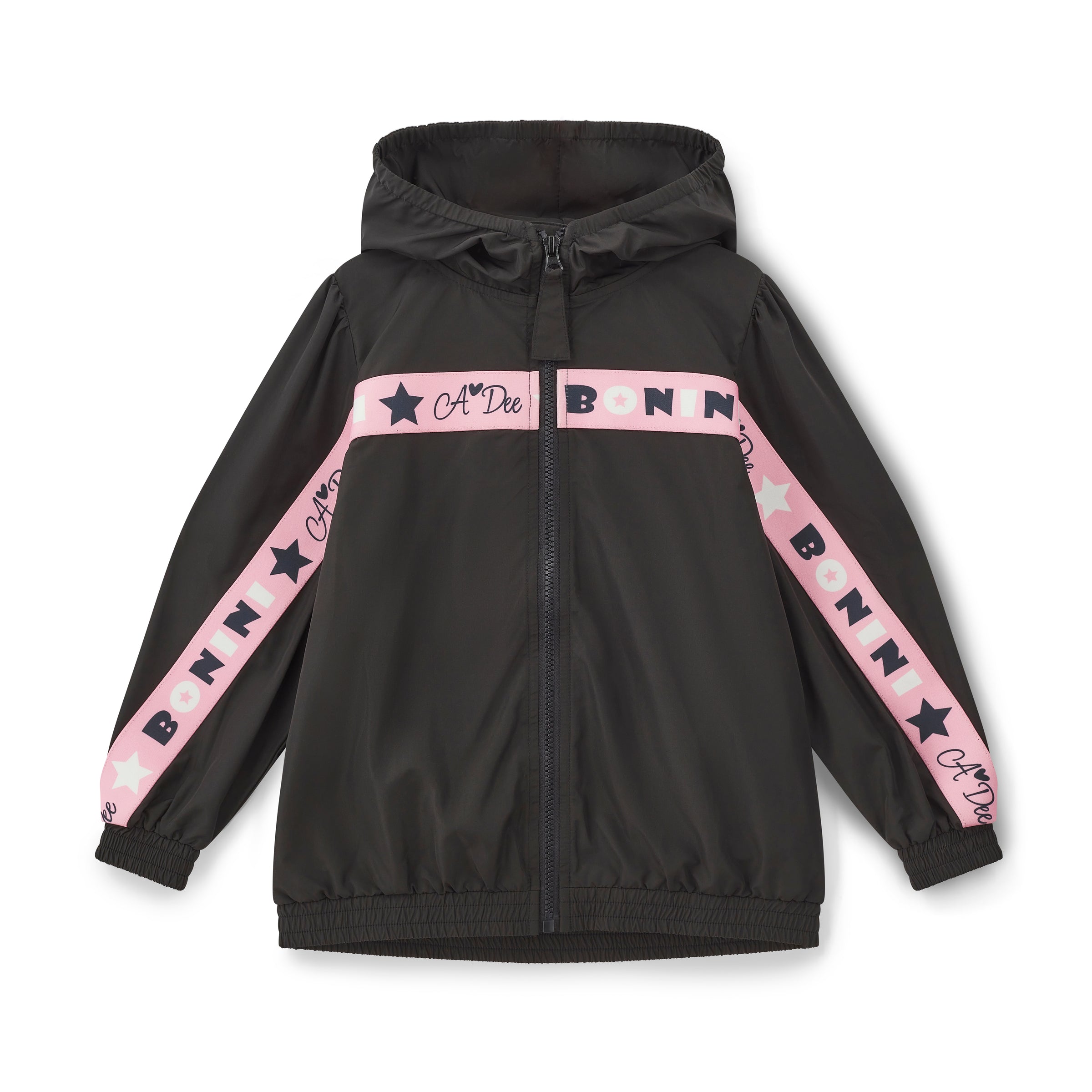 AW25 Bonini FUTURE Black & Pink Tape Logo Jacket