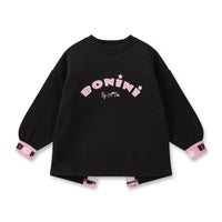 AW25 Bonini GROOVE Black & Pink Tape Logo Sweatshirt