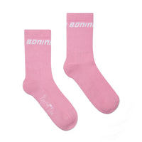 AW25 Bonini TWIRL Pink & White Logo Sport Socks