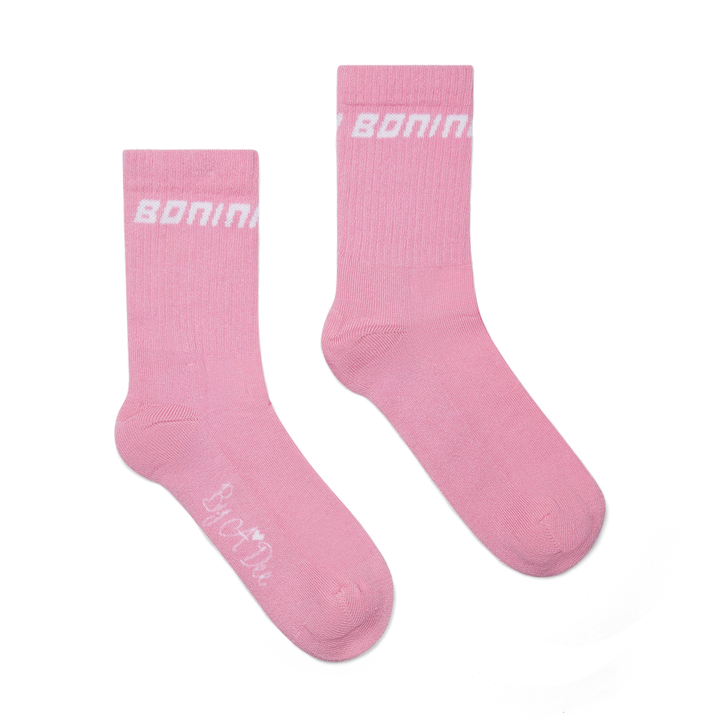 AW25 Bonini TWIRL Pink & White Logo Sport Socks