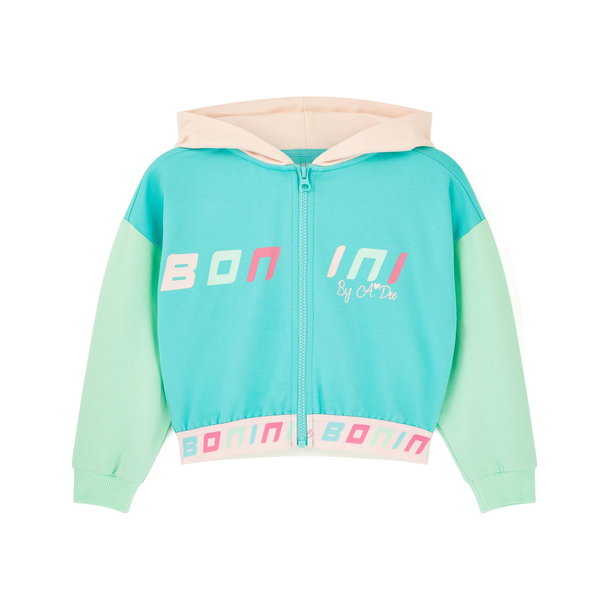 PREORDER SS26 Bonini VIBE Blue Colour Block Logo Hoody Zipper Jacket
