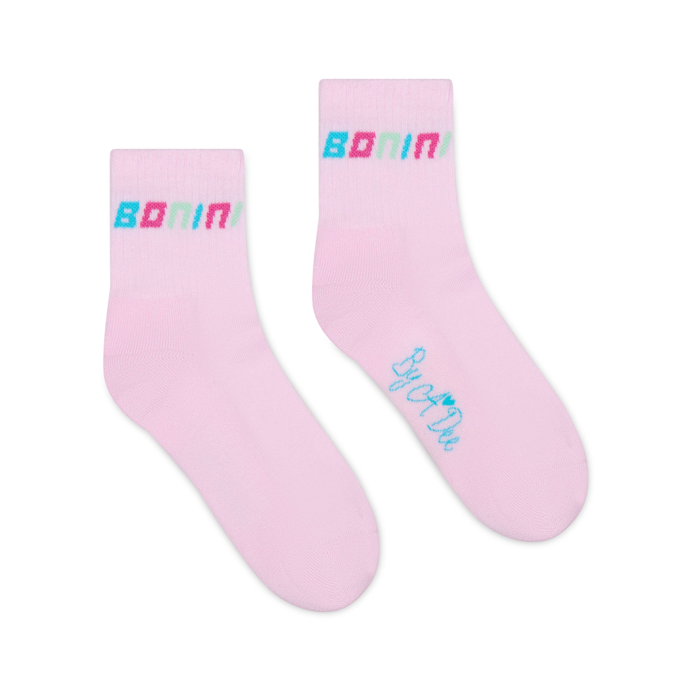 PREORDER SS26 Bonini TWIRL Pink Multicoloured Logo Socks