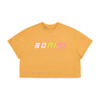 SS26 Bonini SHINE Orange Cropped Logo T-Shirt