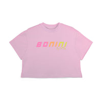 SS26 Bonini SHINE Purple Cropped Logo T-Shirt