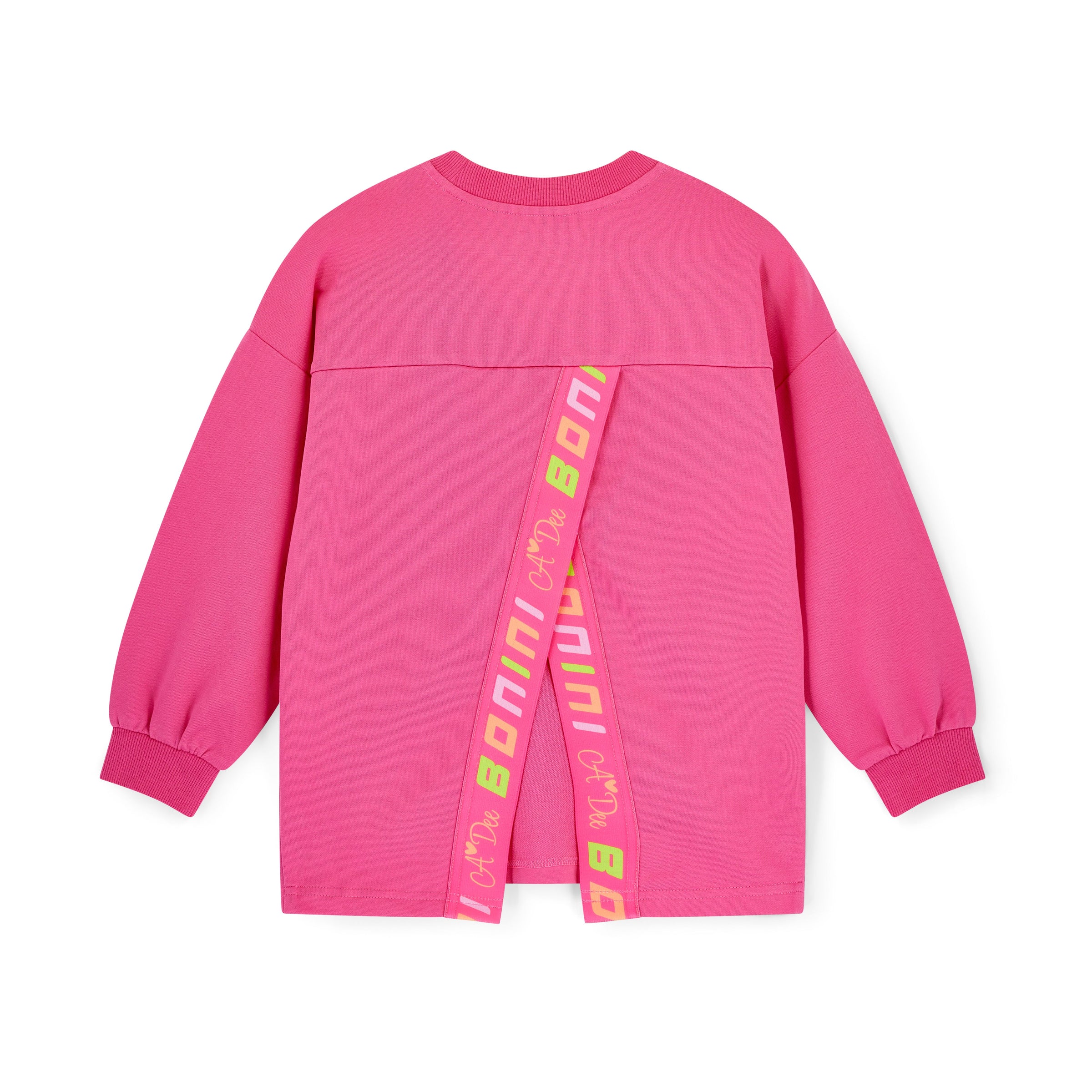 SS26 Bonini GROOVE Pink Logo Tape Sweatshirt
