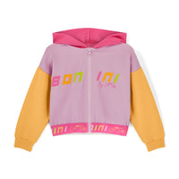 SS26 Bonini VIBE Purple Colour Block Logo Hoody Zipper Jacket