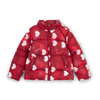 Bonini Girls DAZZLE Red Heart Print Coat