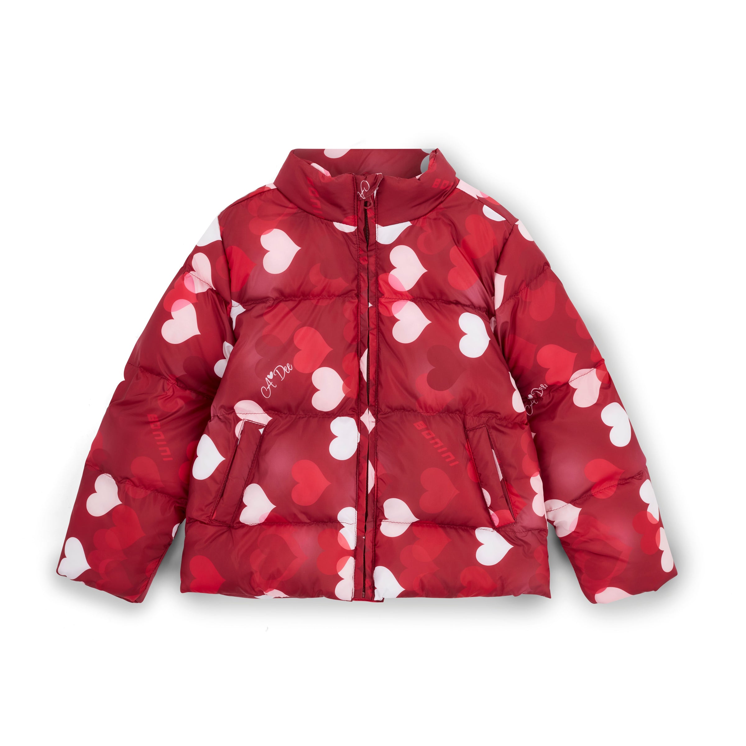 Bonini Girls DAZZLE Red Heart Print Coat