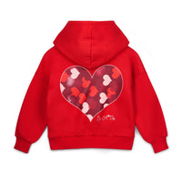 Bonini Girls SPARKLE Red Oversized Hoody