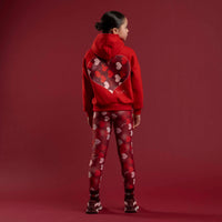Bonini Girls SPARKLE Red Oversized Hoody
