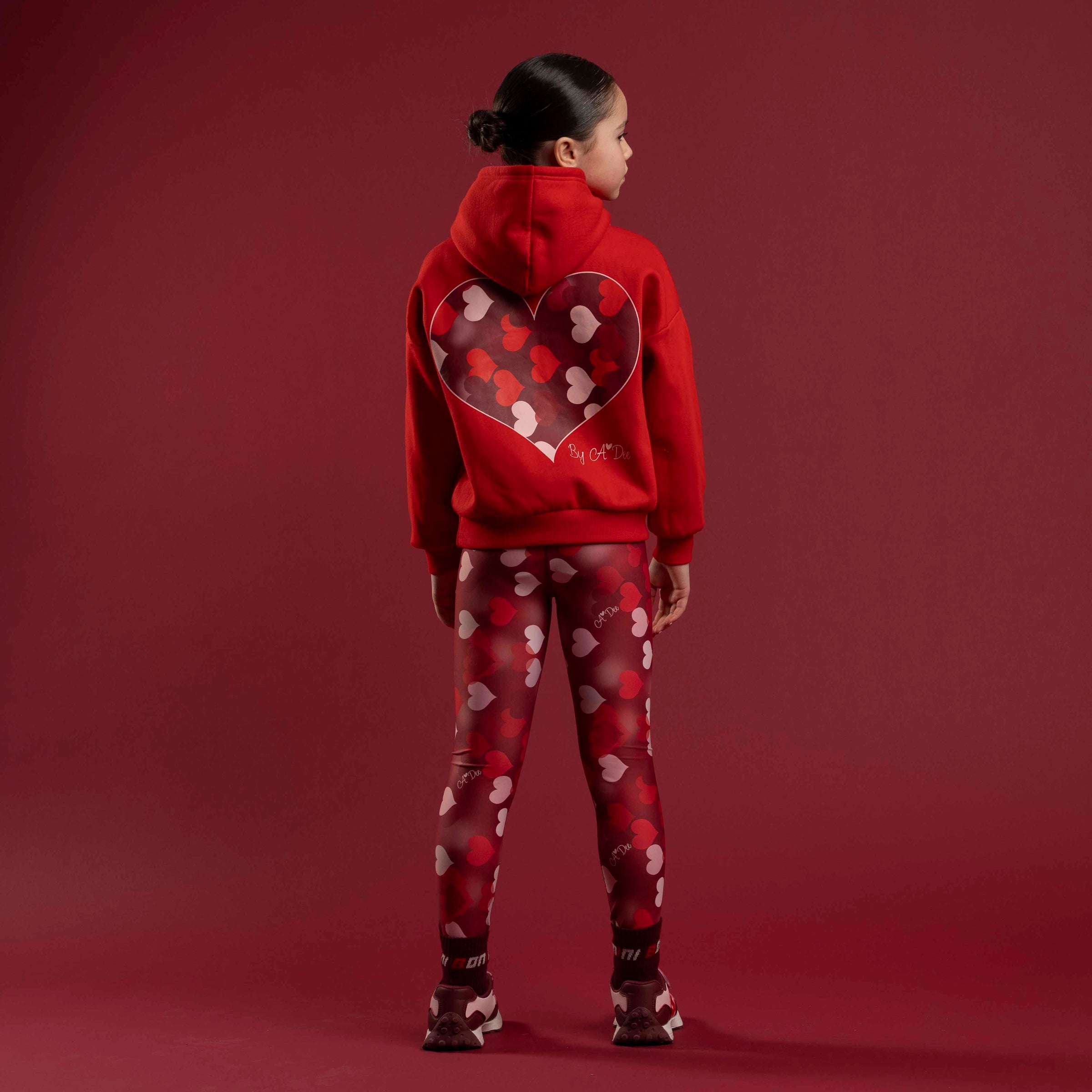 Bonini Girls SPARKLE Red Oversized Hoody