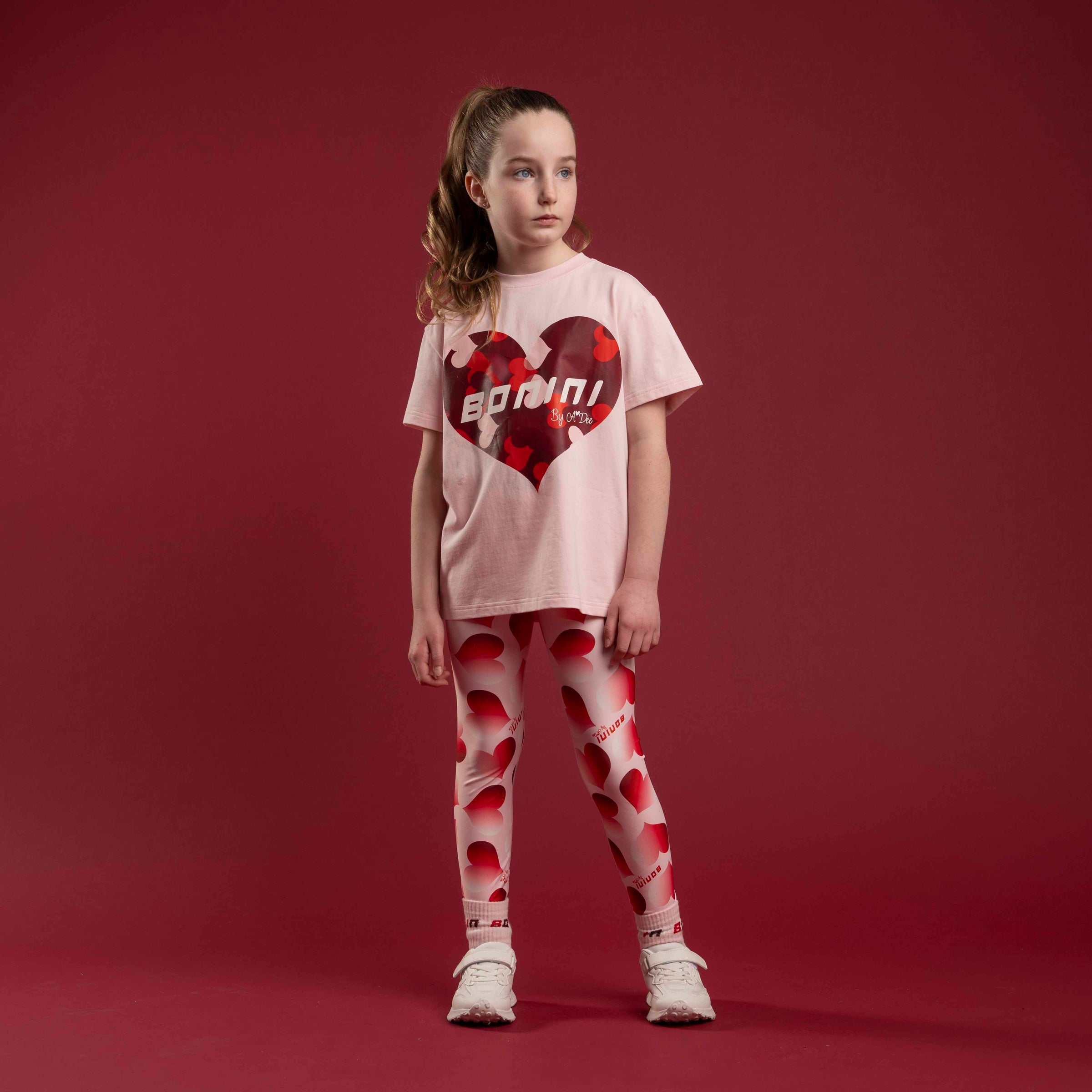 Bonini Girls DYNAMIC Pink Oversized T-Shirt