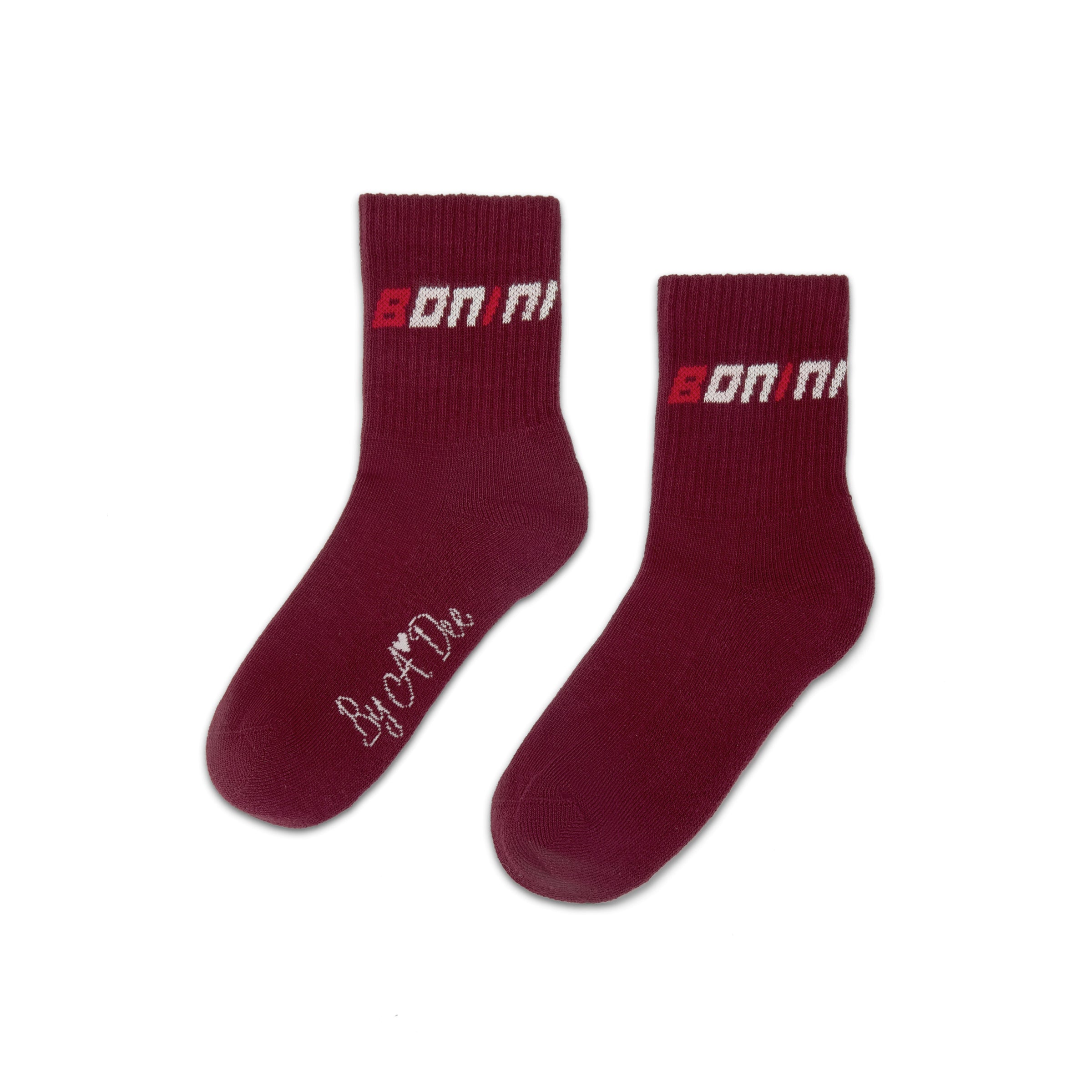 Bonini Girls TWIRL Red & Pink Sports Socks