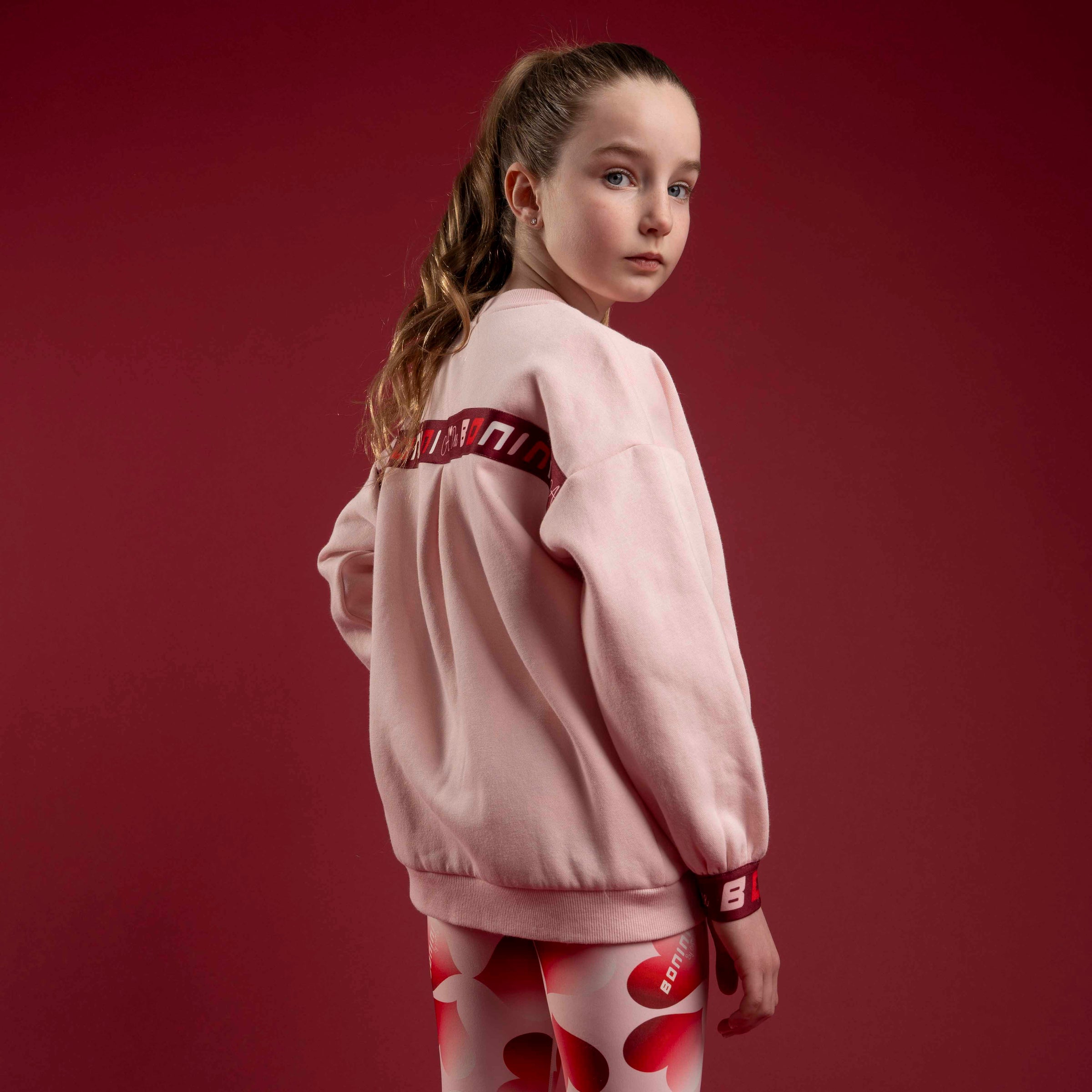 Bonini Girls ADAPT Pink Tape Sweatshirt