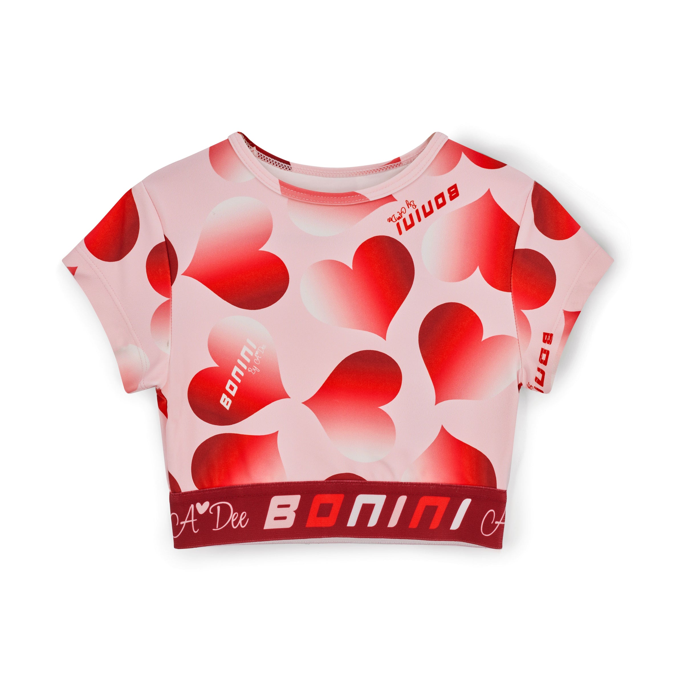 Bonini Girls REFINE Pink Heart Print Top