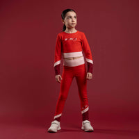 Bonini Girls MOTION Red Panel Top