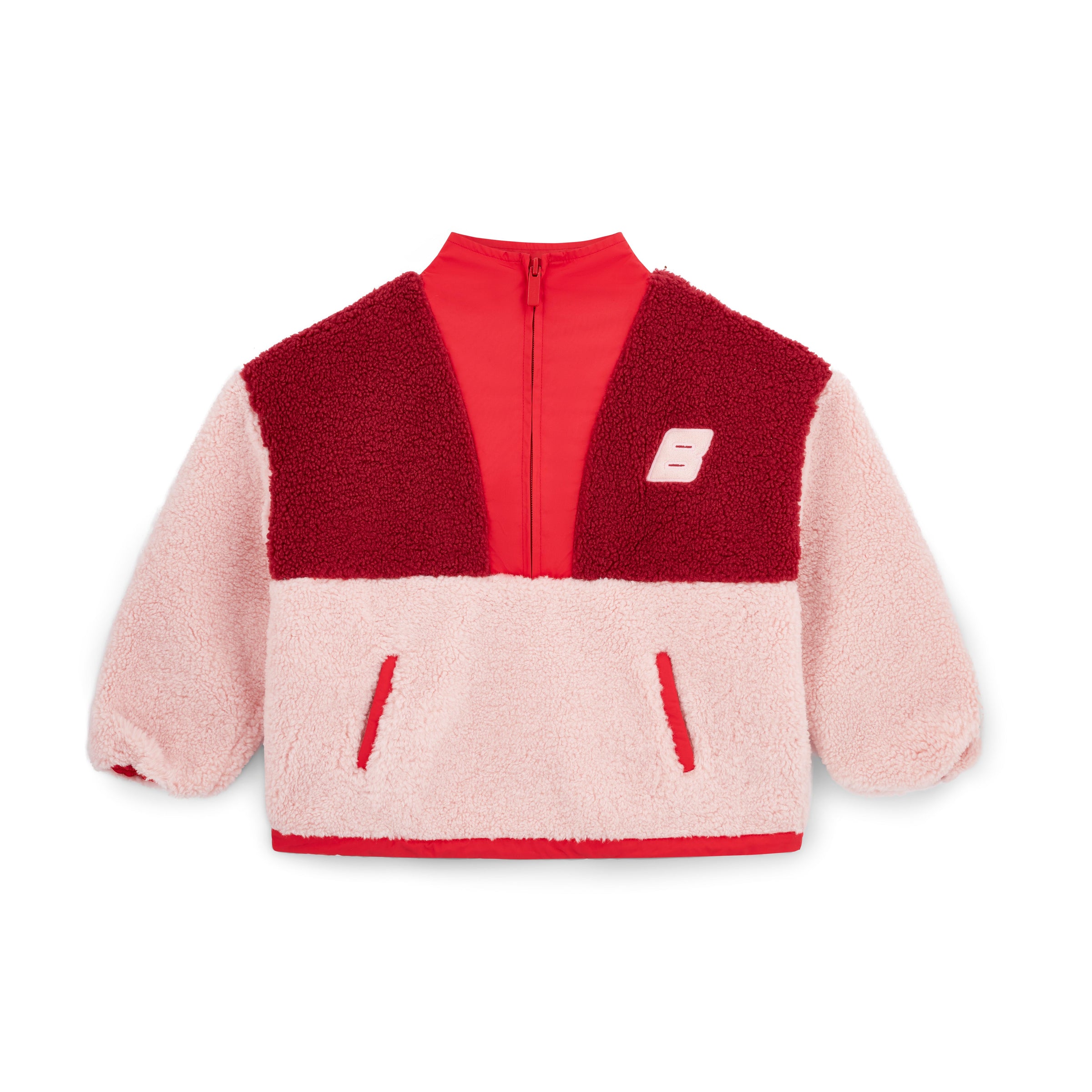 Bonini Girls TRAIL Red Quarter Zip Fleece