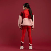 Bonini Girls TRAIL Red Quarter Zip Fleece