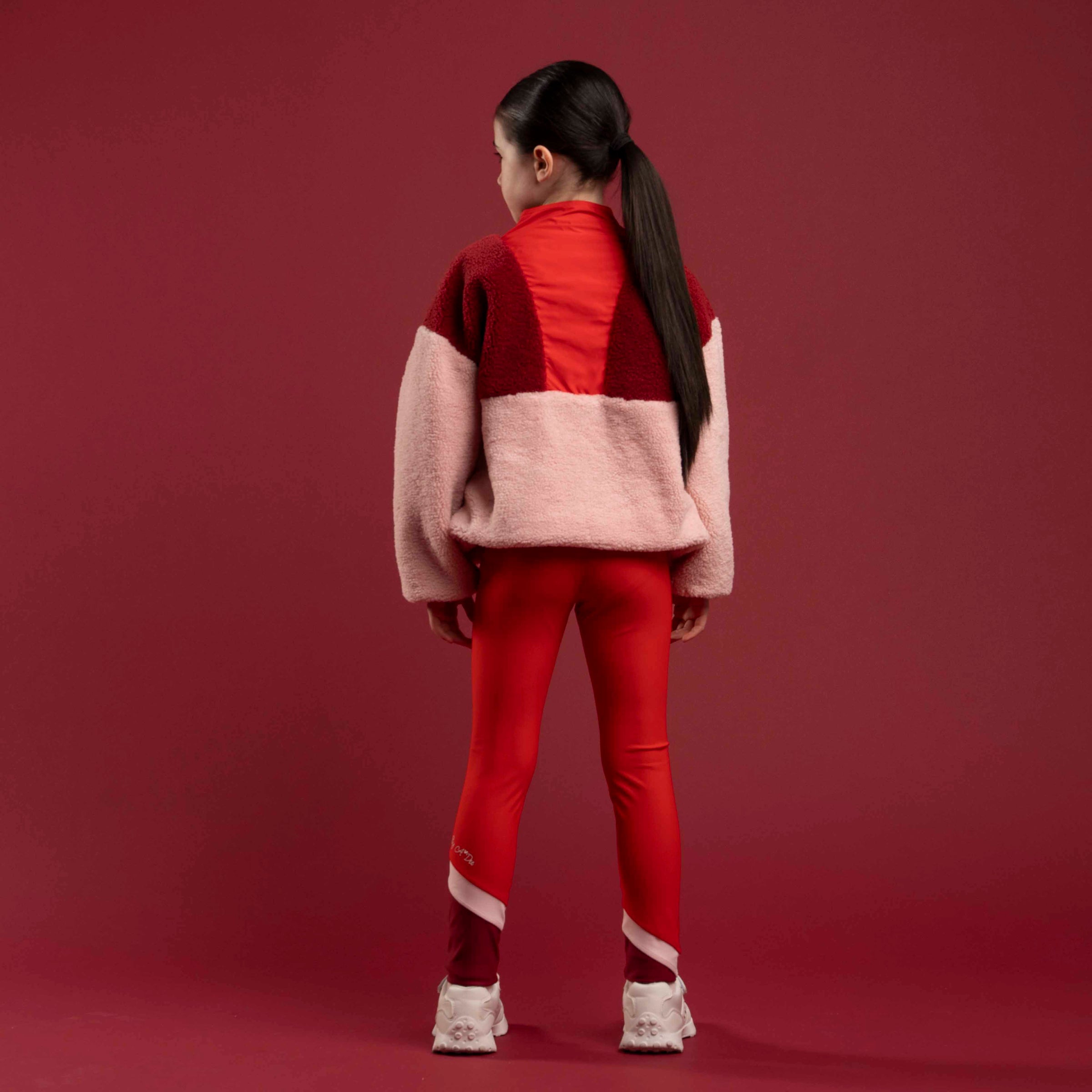 Bonini Girls TRAIL Red Quarter Zip Fleece