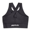 AW25 Bonini ASPIRE Black Crop Sport Top